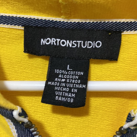 NortonStudio Pullover Yellow Hoodie | Unisex Size Large - Picture 3 of 6